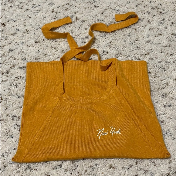 Forever 21 mustard yellow halter top in size small - Picture 2 of 6